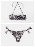 Bikini negro estampado